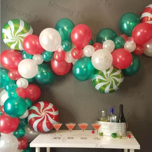 Vibrant Candy Cane Christmas Balloon Arch Kit